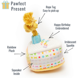 Rainbow Sparkle Dog Happy Birthday Cake