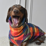 Rainbow Checked Sherpa Back Jumper