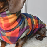 Rainbow Checked Sherpa Back Jumper