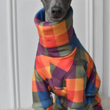 Rainbow Checked Sherpa Back Jumper